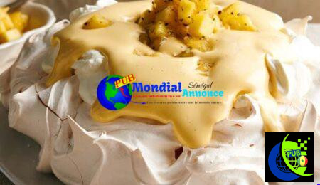 Zabaglione Pavlova with Pineapple and Dim Pepper