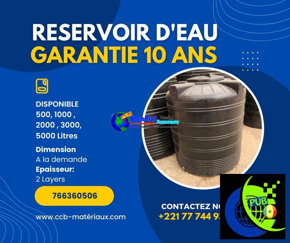 Réservoir d’EAU Garantie 10 ans en Toute Quantité