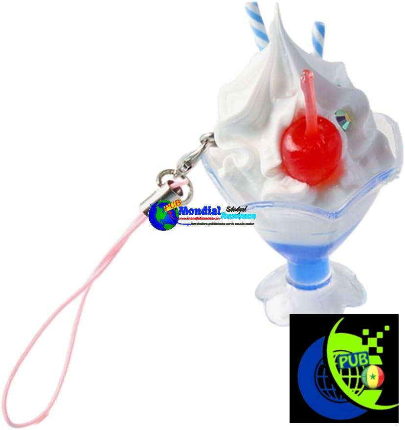KASFDBMO : Breloques de téléphone en forme de crème glacée – Accessoires suspendus pour sacs et clés
