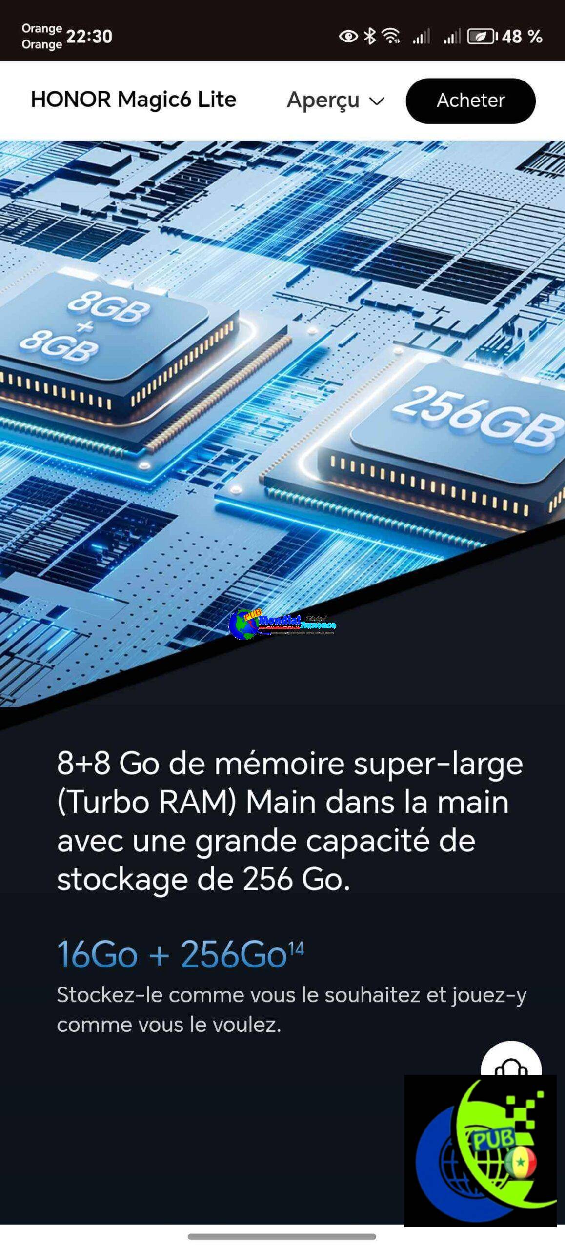 Honor Magic 6 lite à vendre