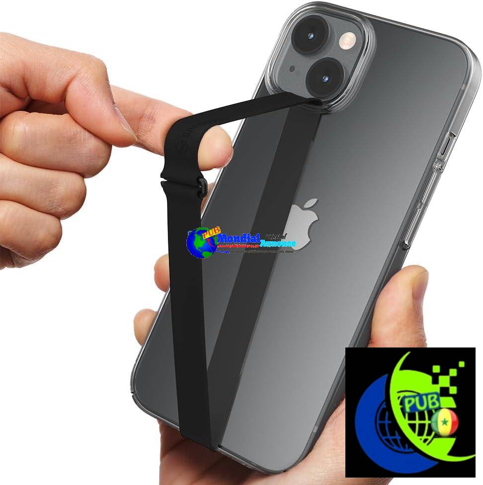 Sinjimoru Sangle de téléphone extensible et réutilisable – Support poignée en silicone avec clip pour iPhone et smartphone, Sinji Loop Clip 210