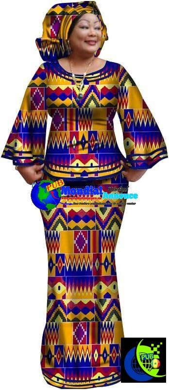 BAZINRICHE Robes Africaines Ankara Robe Femmes Jupes Ensemble Imprimé