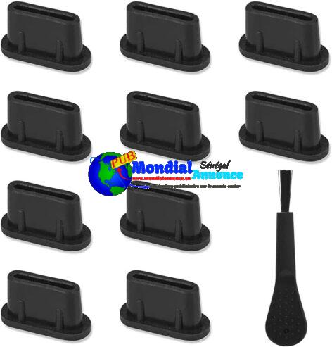 Anti-poussière USB C Lot de 10 coques BHIPKOT en silicone pour la plupart des accessoires de téléphone portable et de tablette de type C