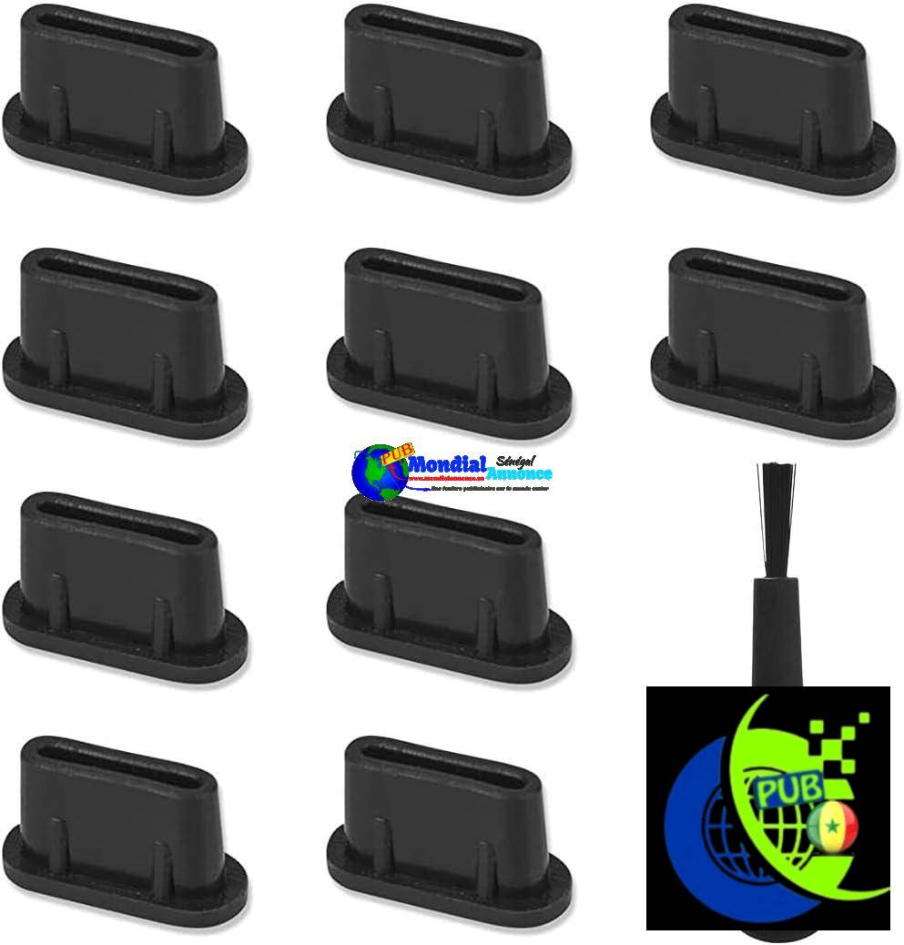 Anti-poussière USB C Lot de 10 coques BHIPKOT en silicone pour la plupart des accessoires de téléphone portable et de tablette de type C