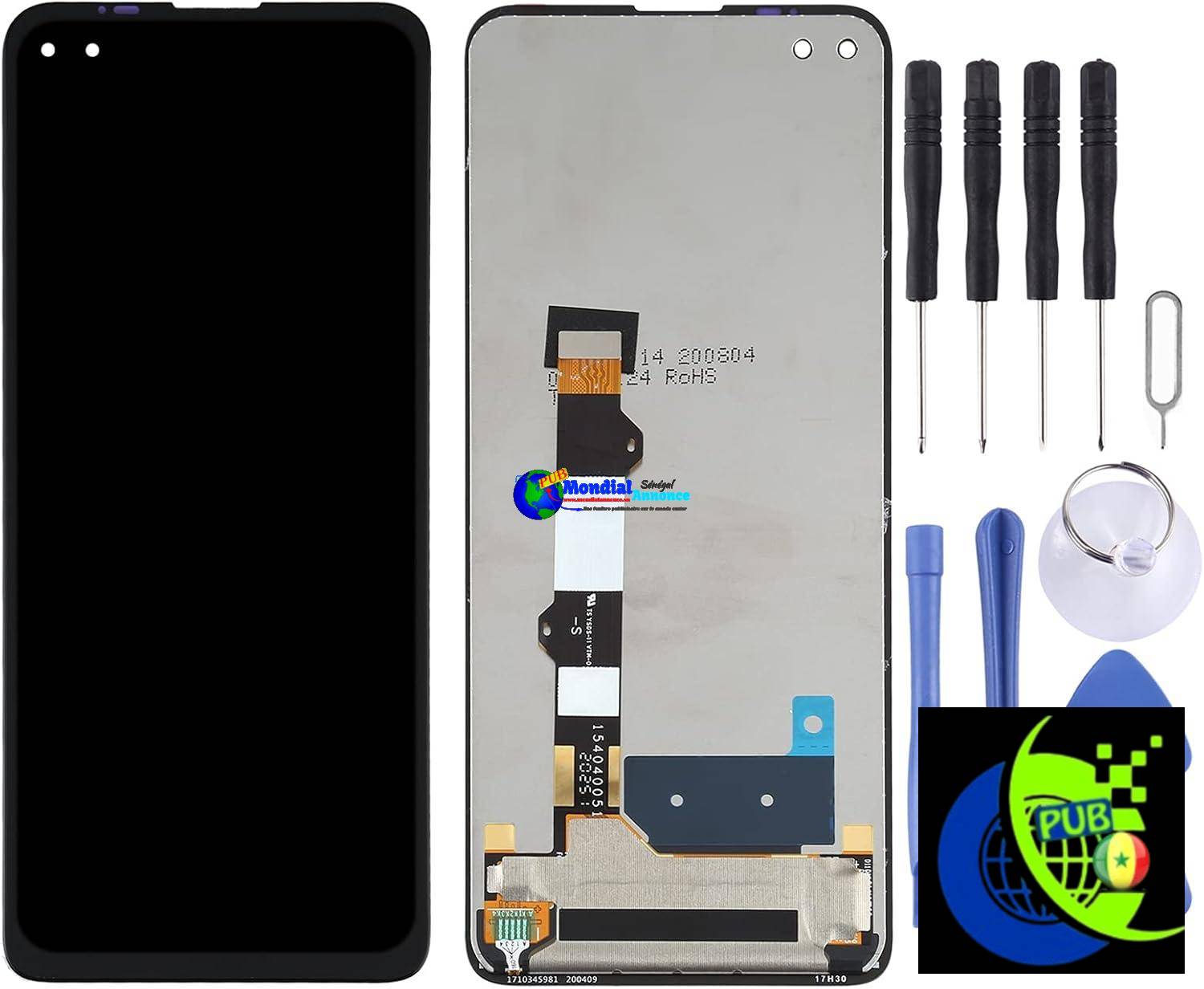 Écran LCD TFT LCD pour Motorola Moto G 5G Plus XT2075 XT2075-2 XT2075-3 avec numériseur Pièce de réparation complète