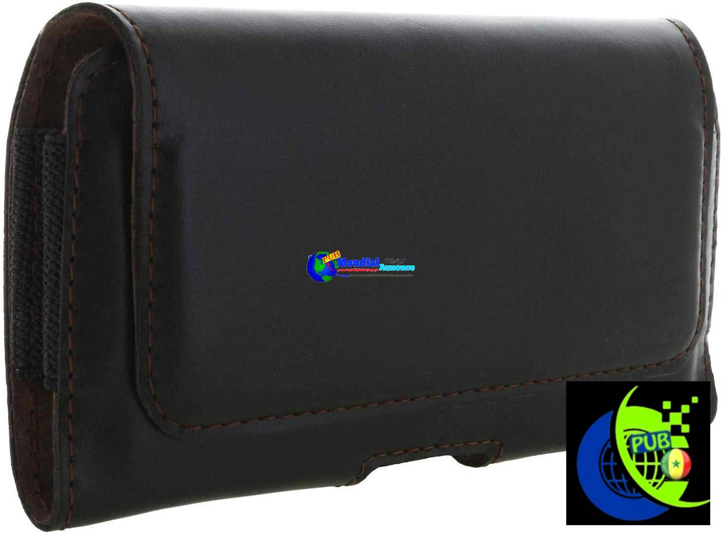 Honju  Etui Téléphone à Cuir Belt Clip Cover Case Ceinture Holder Pouch pour Apple iPhone 11, 11 Pro, iPhone XS, XR, X, 8,7, 6S, iPhone SE, 5S – Noir
