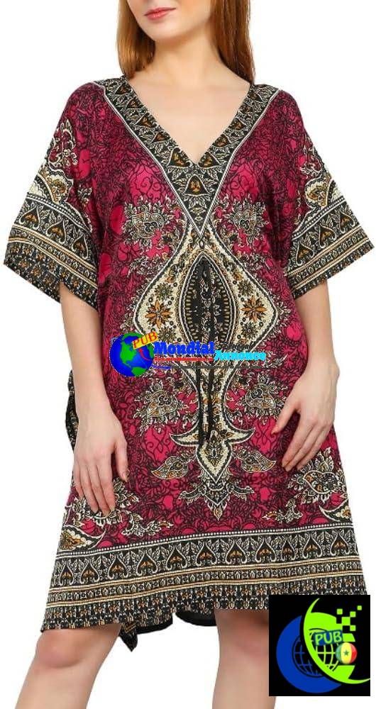 Robe de plage courte caftan pour femmes