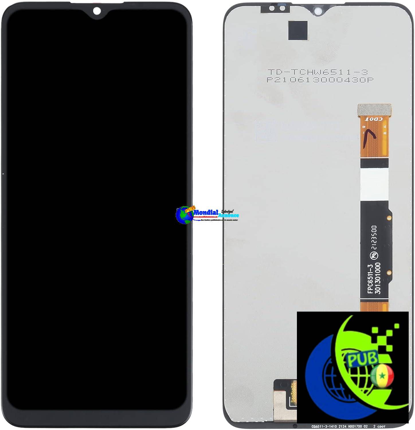 Accessoires de remplacement pour téléphone portable TFT LCD écran pour TCL 20 R 5G / 20 XE avec numériseur complet Assemblée Pièce de réparation