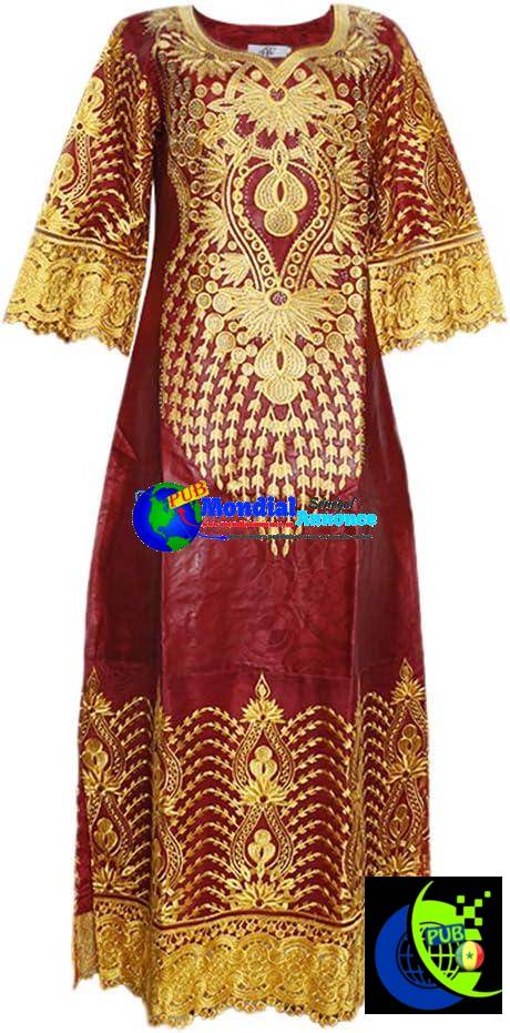 Robe longue en dentelle et strass pour femme, style africain, bazin riche, patchwork