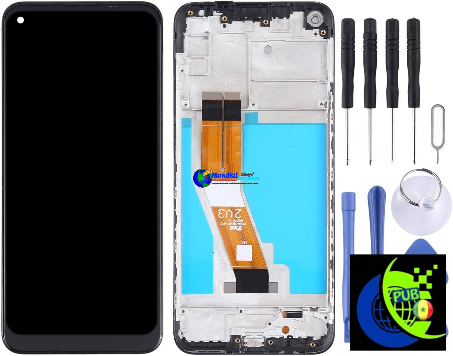 Écran LCD de téléphone Mobile Écran LCD d’origine pour Galaxy M11 SM-M115 Digitizer Assemblage Complet avec Cadre (Noir) Réparation