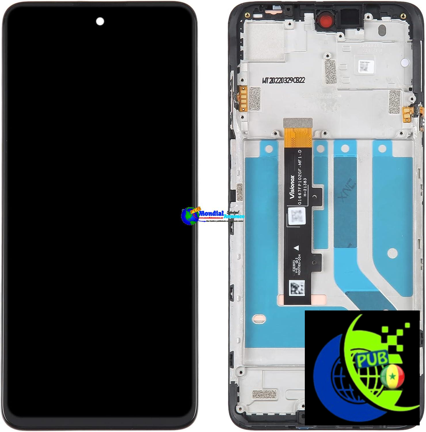 Écran LCD OLED pour téléphone portable pour Motorola Edge 20 Fusion/Edge 20 Lite Digitizer Assemblée complète avec cadre Pièce de réparation