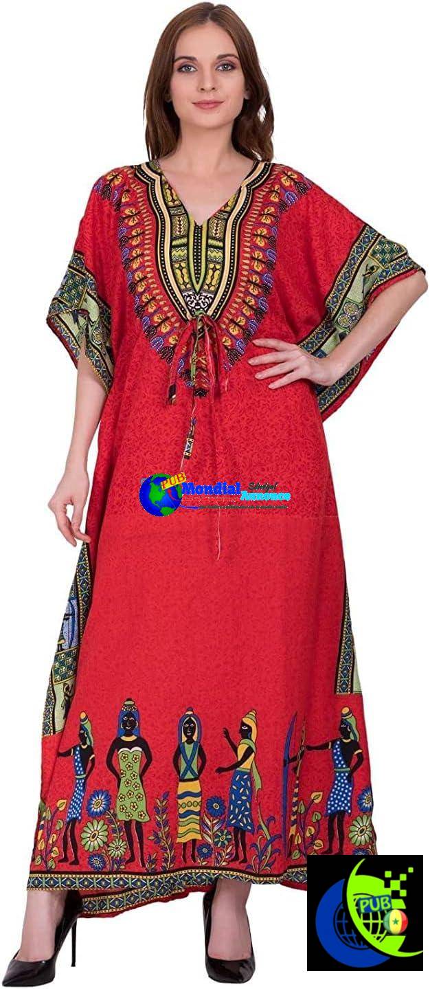 Robe Caftan pour femmes, tunique longue Maxi, Kimono décontracté
