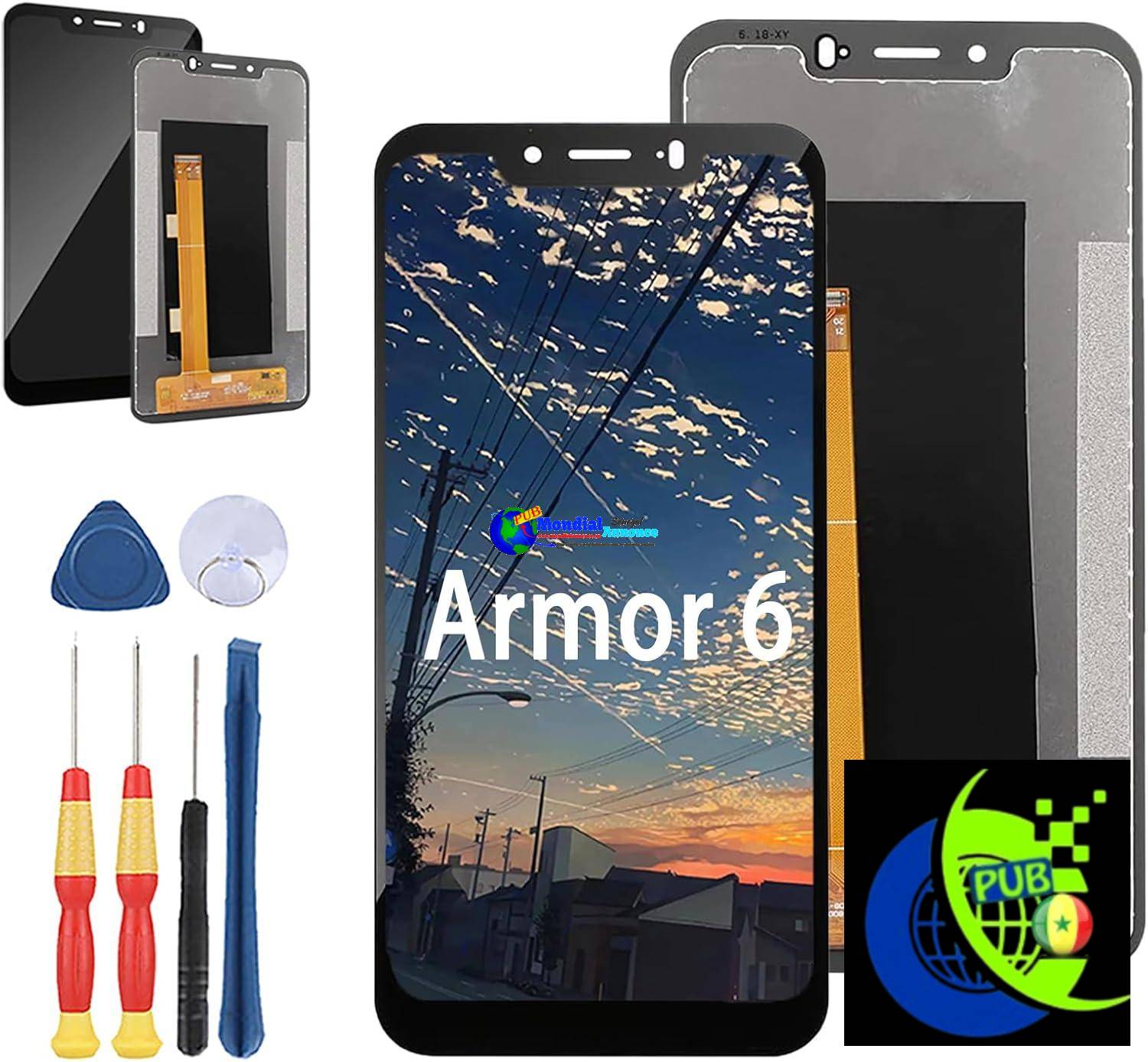 Yuxyiony Écran de remplacement pour Ulefone Armor 6/ 6S/ 6E LCD Accessoires écran de réparation et outil de remplacement