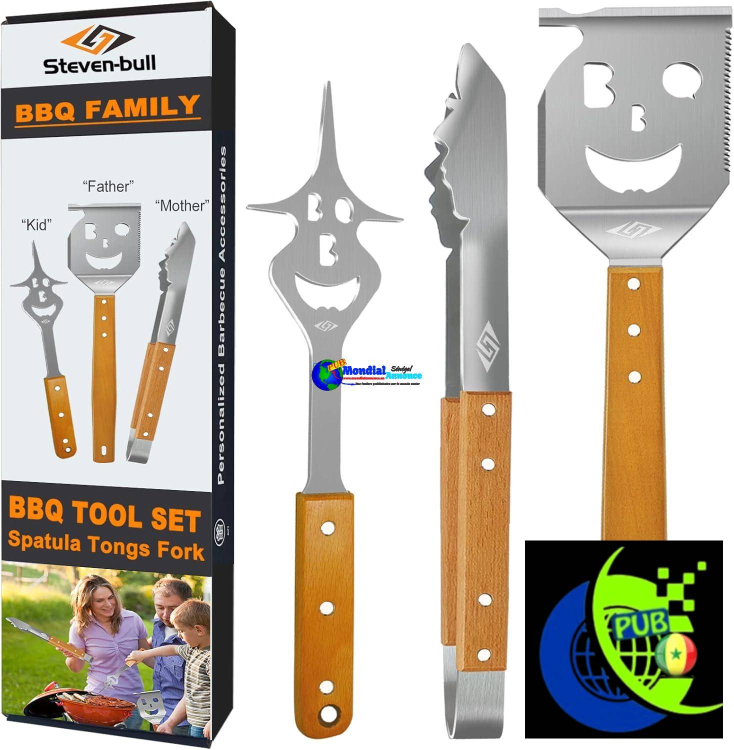 Outil de Barbecue, STEVEN-BULL S Ensemble d’outils de Barbecue