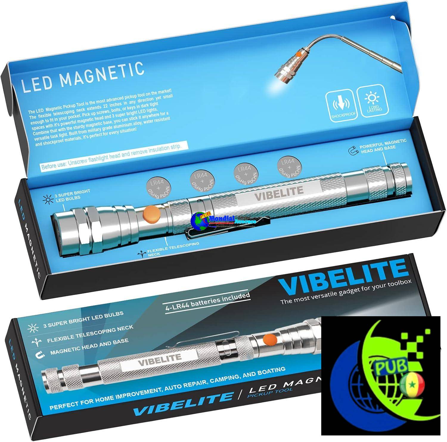 VIBELITE – Outil de ramassage magnétique télescopique,
