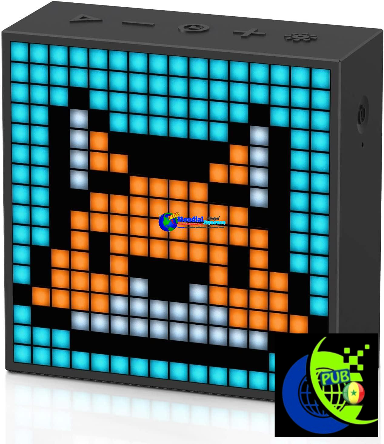 Divoom Timebox Evo, Animation Pixel Art Enceinte Bluetooth, 12 Sonneries, Affichage De La Température