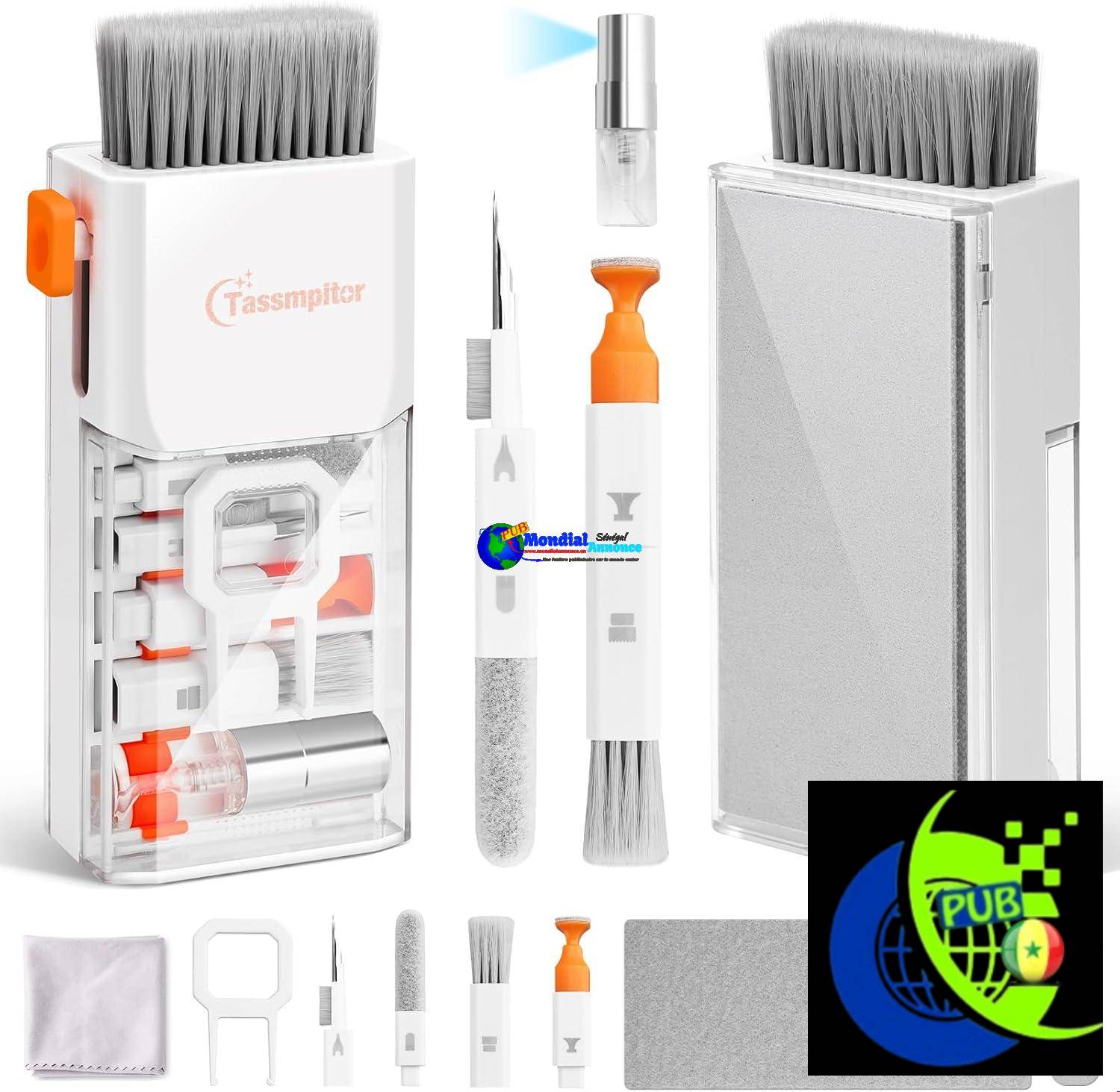 Kit de nettoyage pour ordinateur portable, kit de nettoyage de clavier, outil de nettoyage électronique pour MacBook, iPad, téléphone, iPhone Pro, outil de brosse pour tablette, ordinateur, PC,