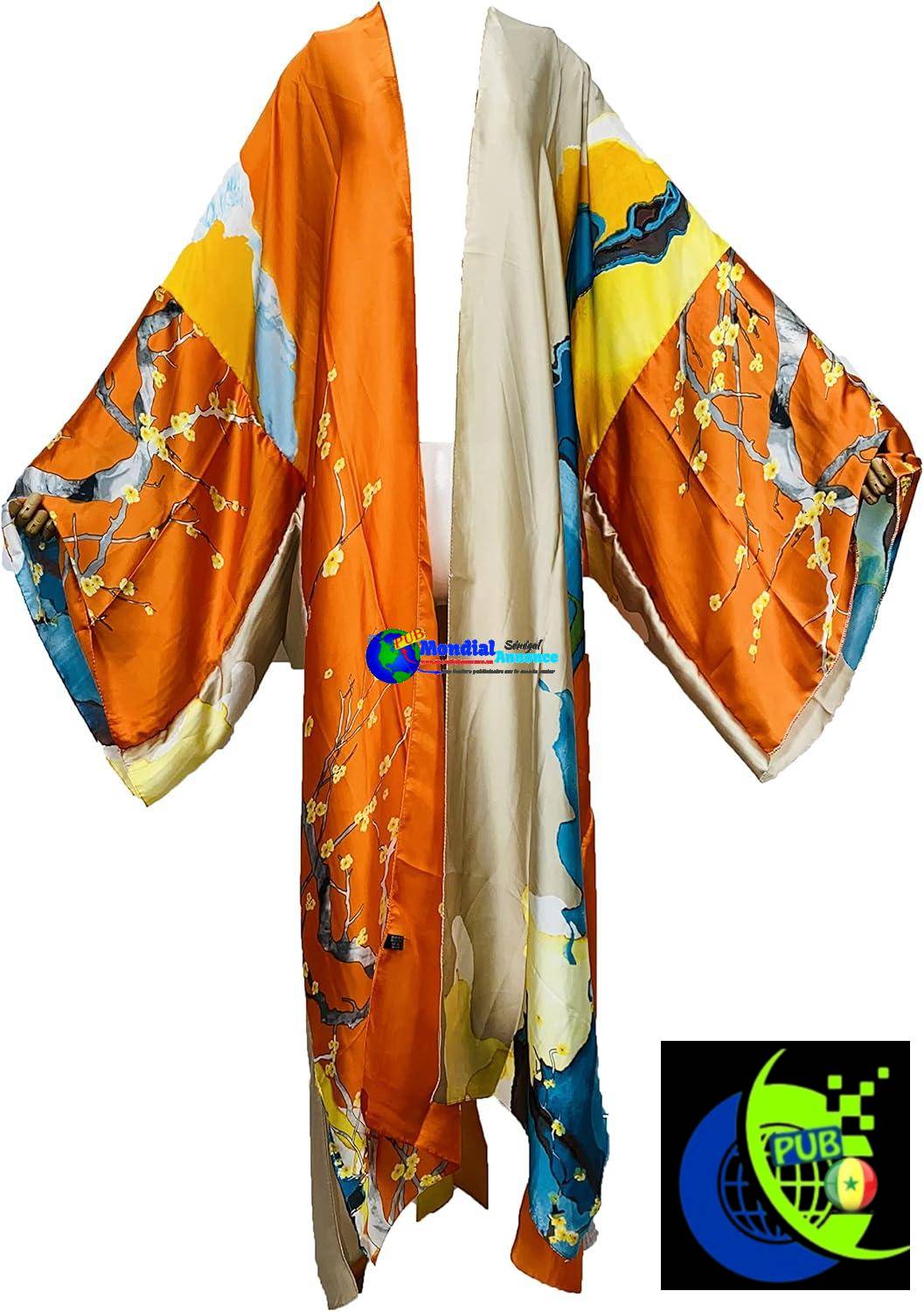 Robe Caftan en Soie Doux pour Femmes