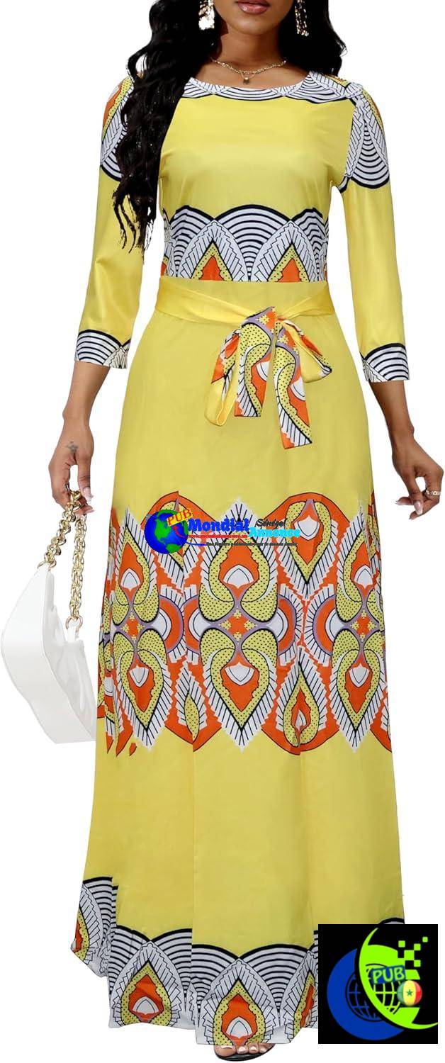 Robe longue sexy pour femme, robe d’église élégante, robe de cocktail…