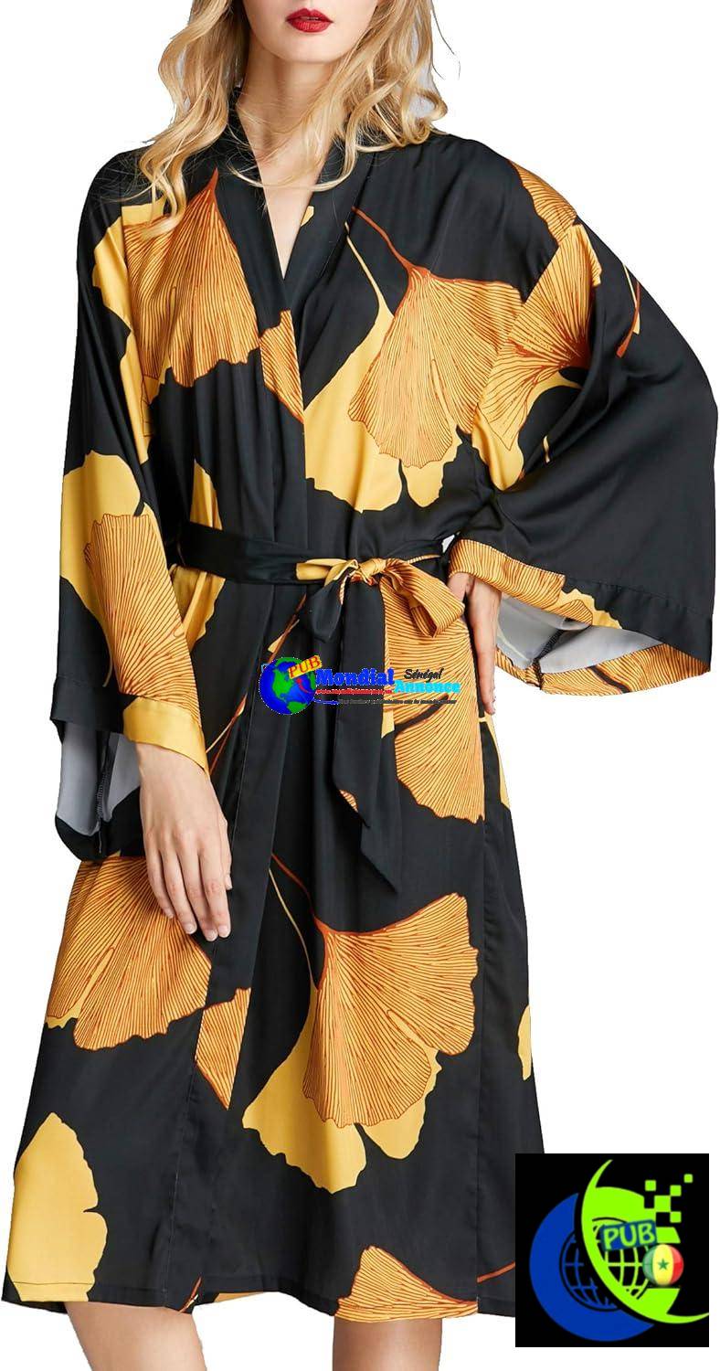 Robe kimono longue, Robe de chambre, de demoiselle d’honneur de mariée