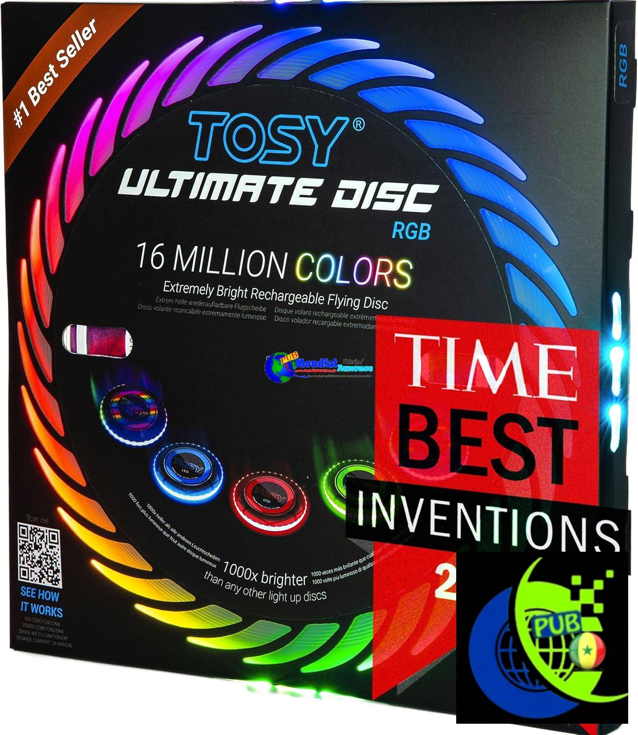 TOSY Disque Volant 16 Millions de Couleurs RVB ou 36 LED
