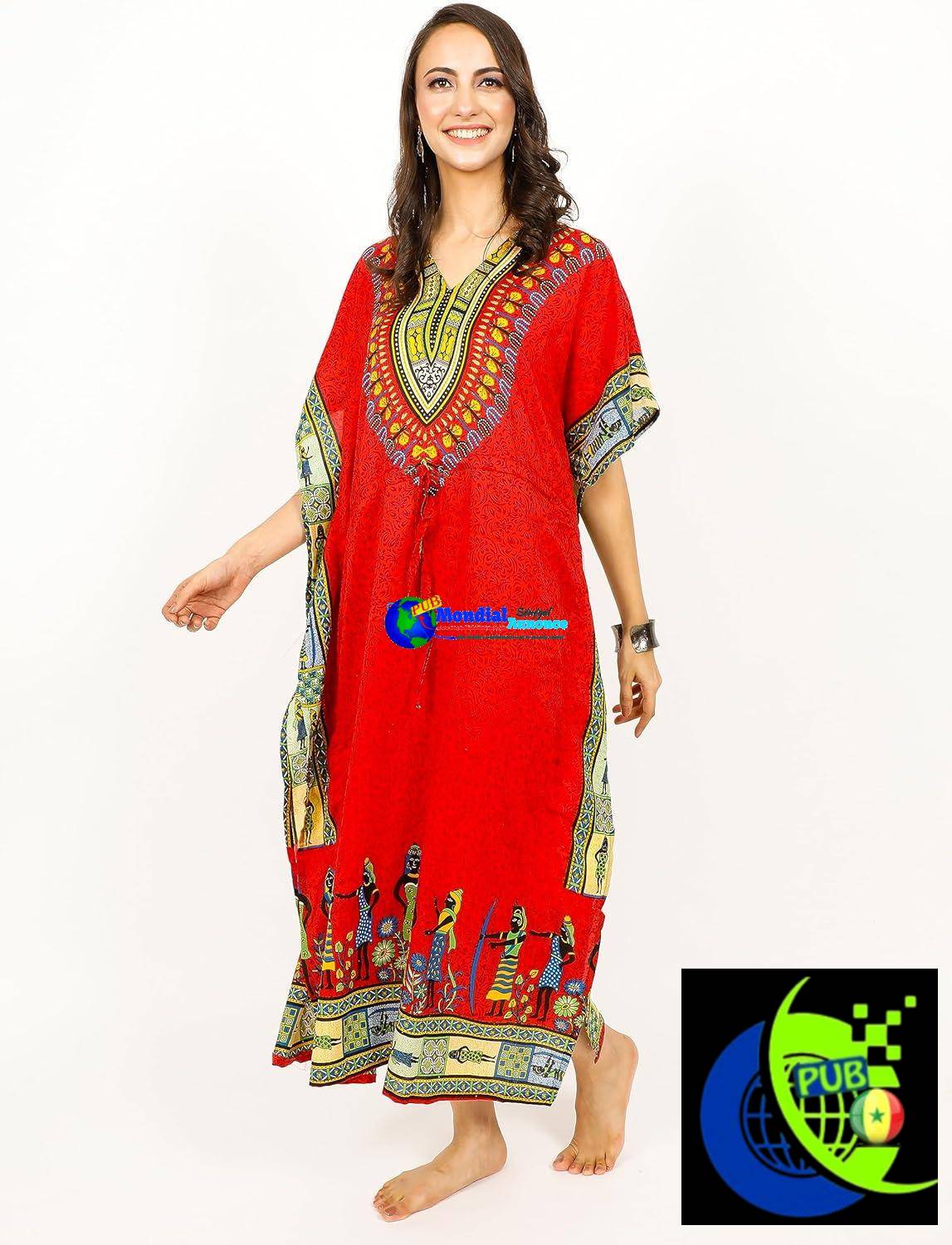 Kaftans pour femmes Tunique Kimono Maxi Dashiki  africain Grande taille