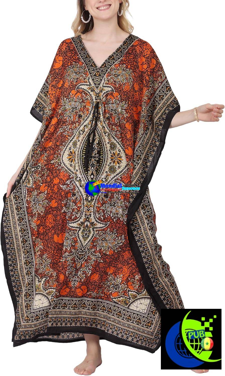 Caftans Tunique Kimono Maxi – Dashiki Caftan Kimono pour Femmes