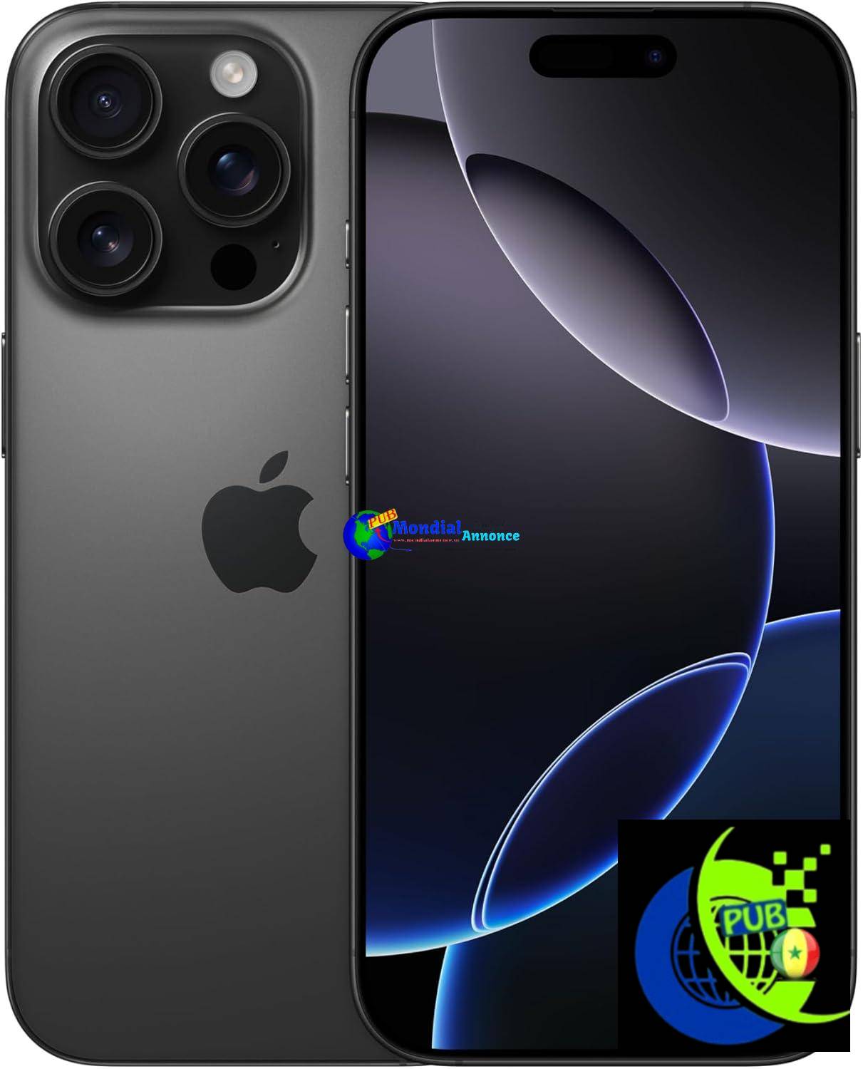 Apple iPhone 16 Pro (256 Go) – Titane Noir