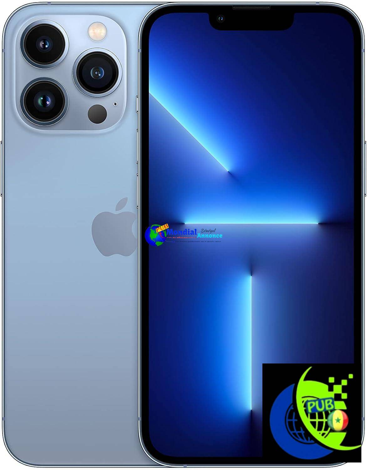 Apple iPhone 13 Pro, 128Go, Bleu Alpin – (Reconditionné)