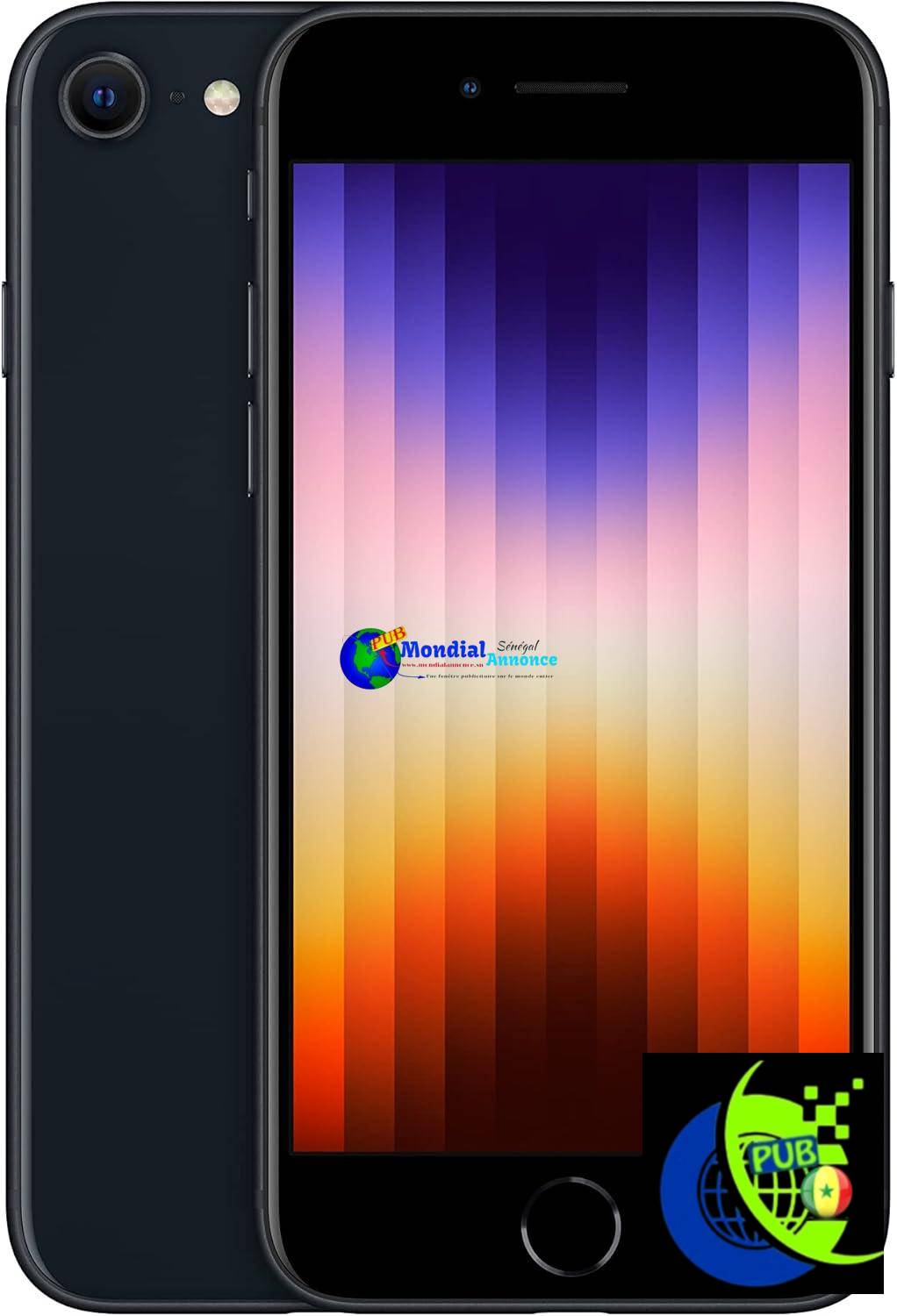 Apple iPhone SE 3e génération, 64 Go Midnight (Reconditionné)