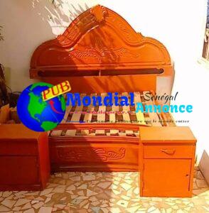 Lit 3 Places avec 2 Commode Confortable – Dakar