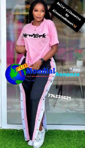 Ensemble 2pieces Bas Larges très chic disponible au +221774235621