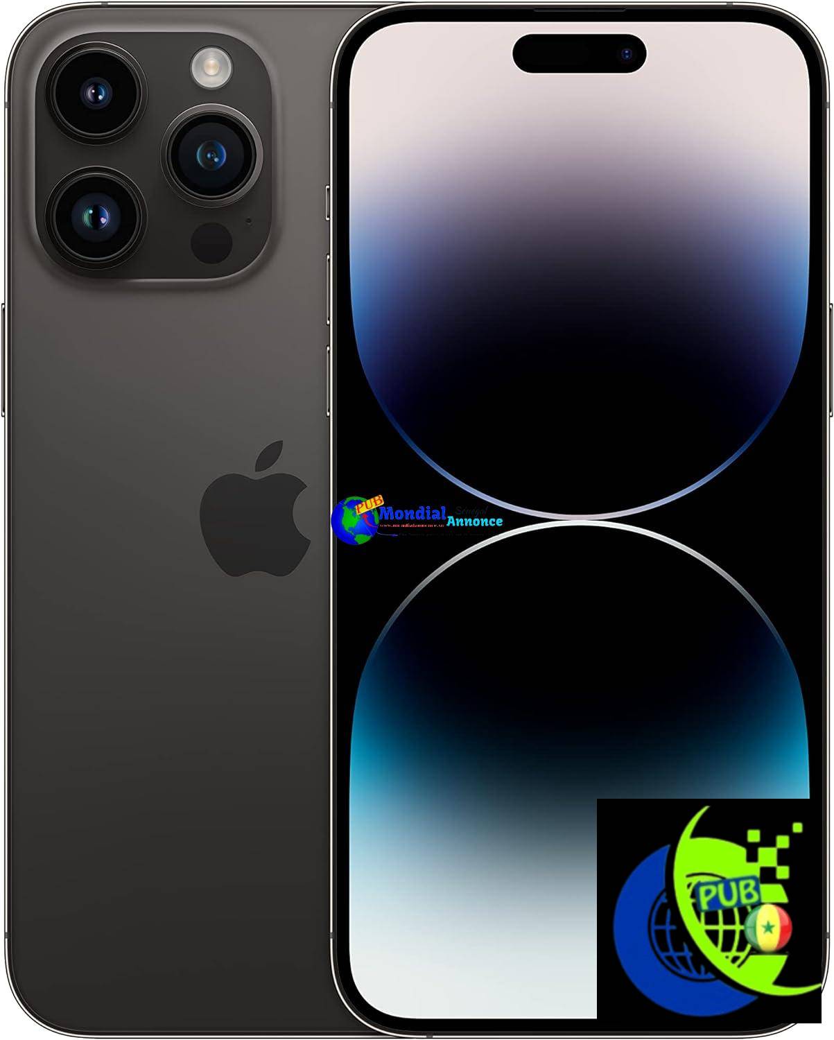 Apple iPhone 14 Pro Max, 128 Go – Noir sidéral – (Reconditionné)
