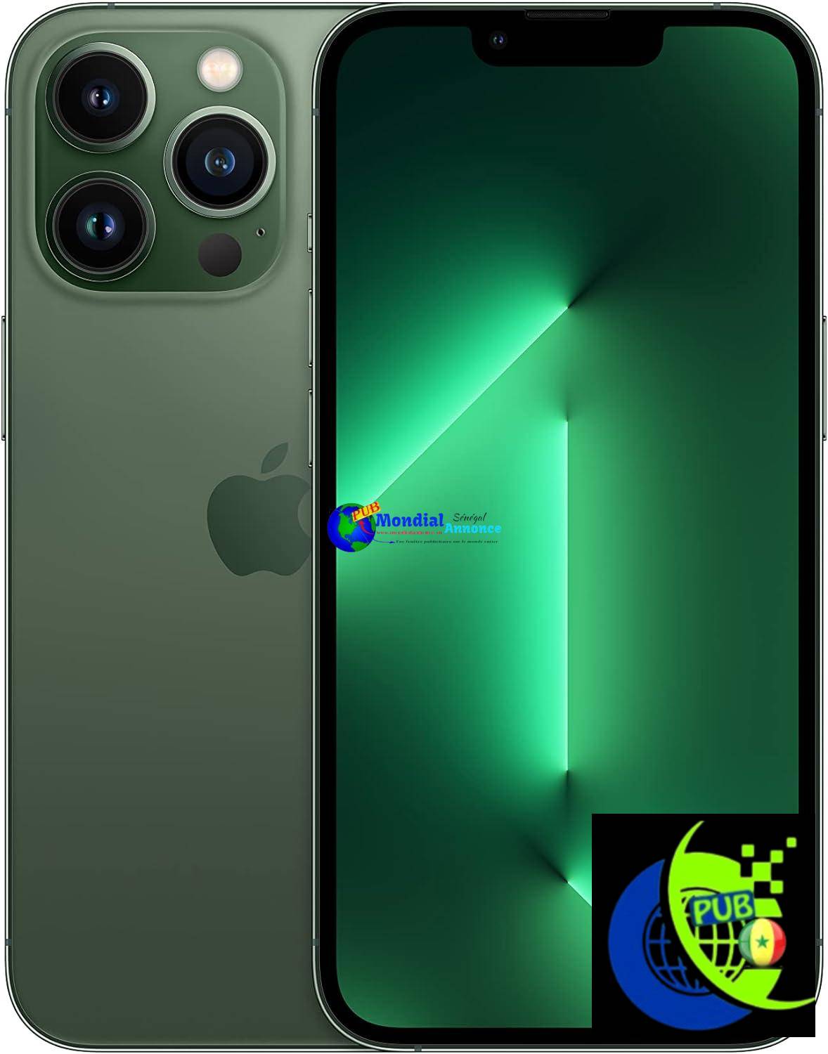Apple iPhone 13 Pro, 128 Go – Vert Alpin – (Reconditionné)