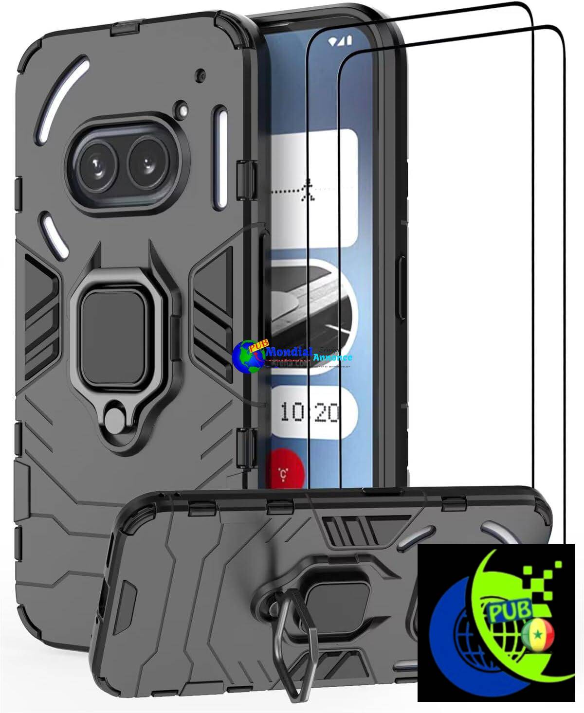 DERHAN Coque Antichoc pour Nothing Phone 2a / 2a Plus + Verre Trempé – Protection Renforcée