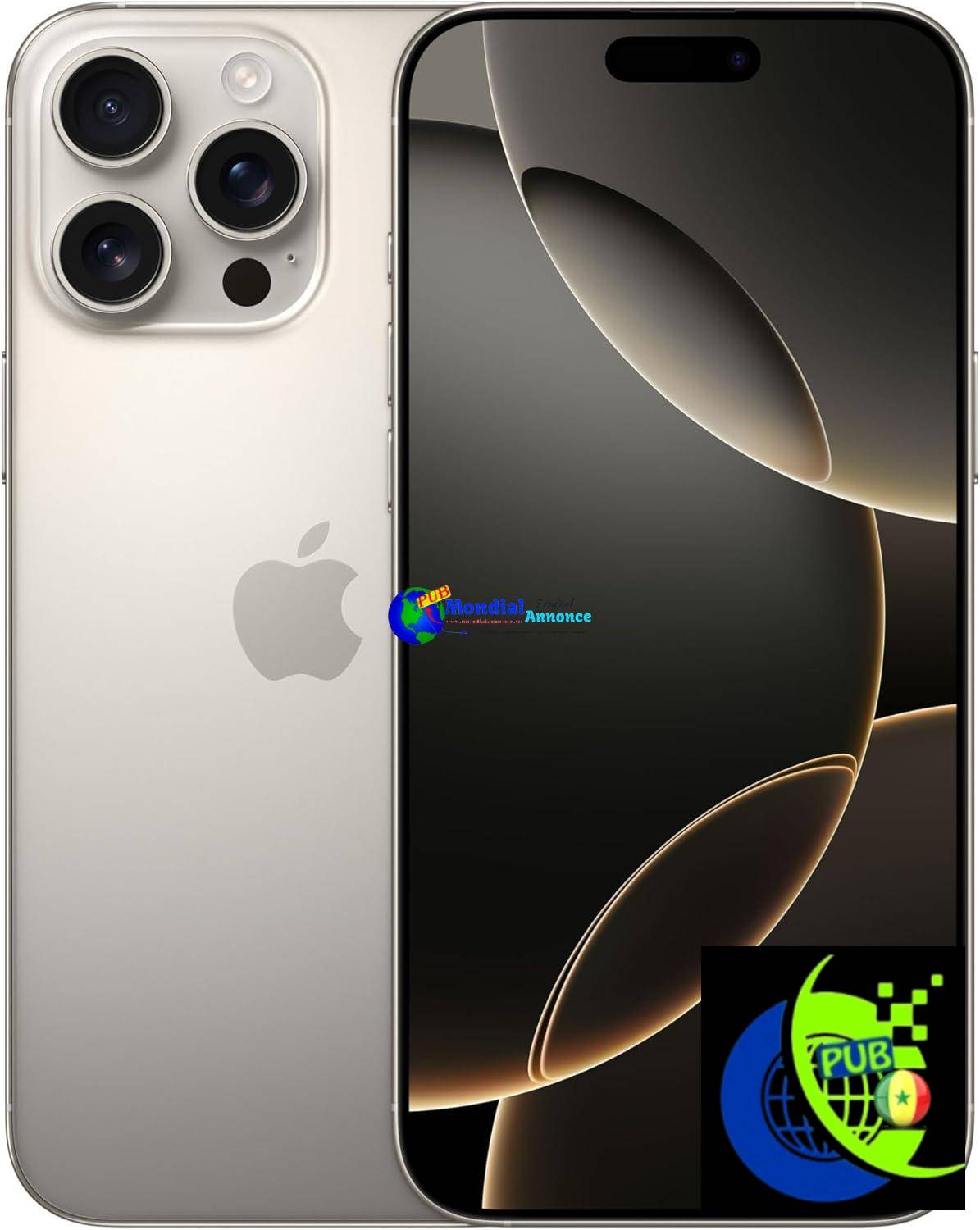 Apple iPhone 16 Pro Max (256 Go) – Titane Naturel