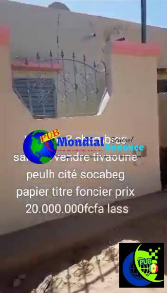 Maison à Vendre à Tivaouane Peulh – Cité Socabeg