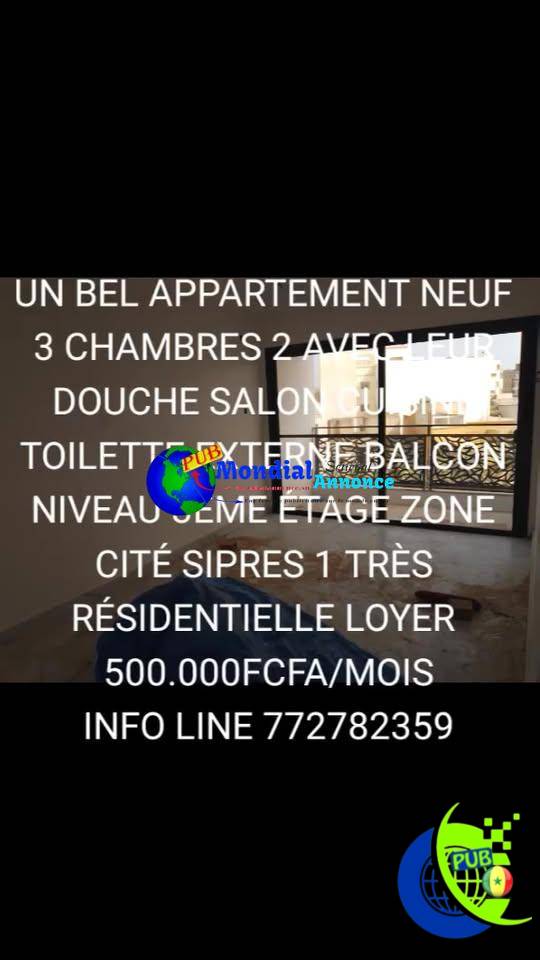 Bel Appartement Neuf à Louer – Cité Sipres 1