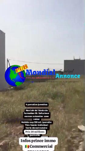 4 terrains jumelées tf individuel