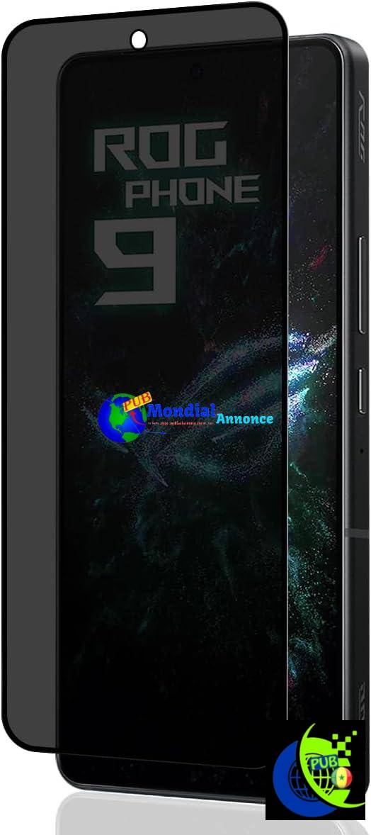 Teenrpov 1 Pièces Verre Trempé pour ASUS ROG Phone 9 / ROG Phone 9 Pro 5G Anti-Espion Protection Écran 9H Dureté Anti-Rayures Anti-Spy Privacy Film Protecteur D’écran pour ROG Phone 9 Pro 5G