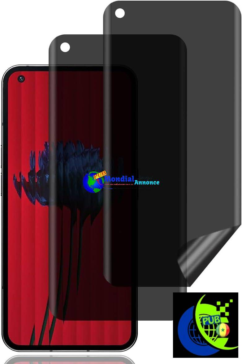 Protection d’écran Anti-Espion pour Nothing Phone (1) [2 Pièces], Anti-Spy Protège Écran, Privacy Film en TPU Flexible, Sans Bulles, Anti-Rayures, Privacy