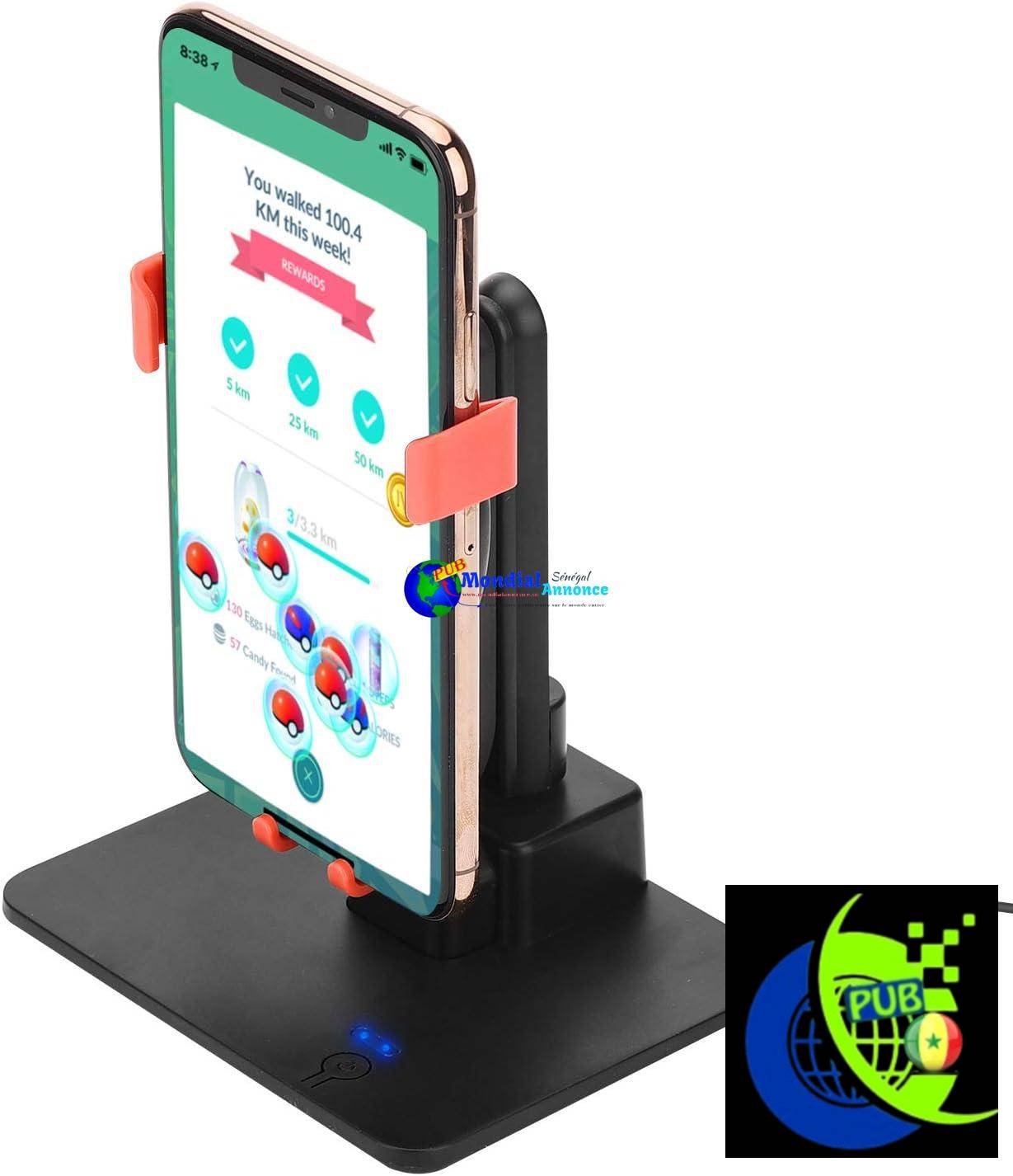 Appareil de balancement de téléphone réglable MoPei, parfait pour faire éclore des œufs ou des bonbons dans Pokemon Go, compatible avec iOS et Android