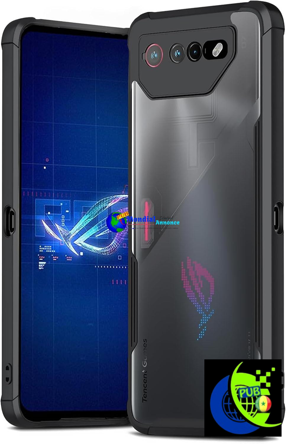 Fanbiya Coque pour ROG Phone 6 ROG Phone 6 Pro, Anti-Gouttes Anti-Rayures Anti-Chocs Protection intégrée Transparent