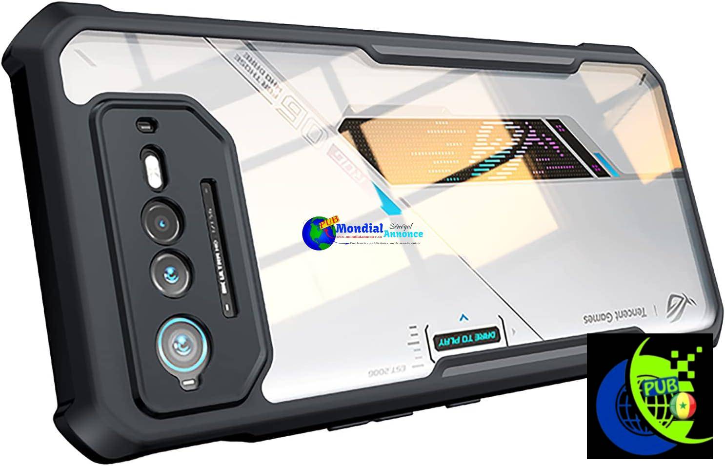 GIOPUEY Coque Transparente pour ASUS ROG Phone 6/6D/6 Pro – Ultra-Mince & Antichoc