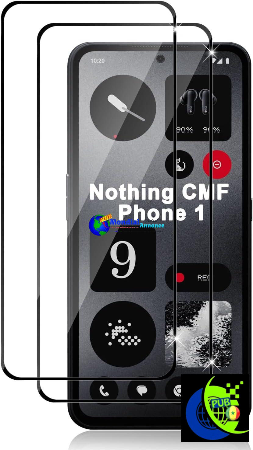 Verre Trempé Datree Pour Nothing CMF Phone 1, 2 Pièces Film de Protection Écran Ultra HD Dureté 9H, Anti Rayures, Sans Bulles, 2.5D Vitre Protecteur-Noir