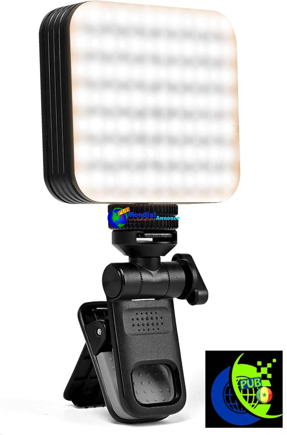 STRBDYI Lampe à Selfie Portable pour Phone 120 LED CRI 95＋ 2500-9000k Panneau LED Lumiere Photo 2000mAh Batterie Rechargeable Lampe Vidéo pour iPhone/Laptop/Tiktok/Youtube/Vidéoconférence (D12S-1P)