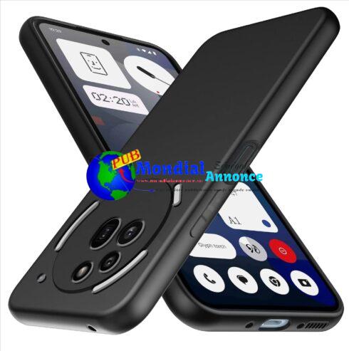 GIOPUEY Coque Compatible avec Nothing Phone (3a) Pro, Coque de Protection Souple Ultra-Fine, Anti Empreintes Digitales Case Cover [Résistant à l’usure] – Noir