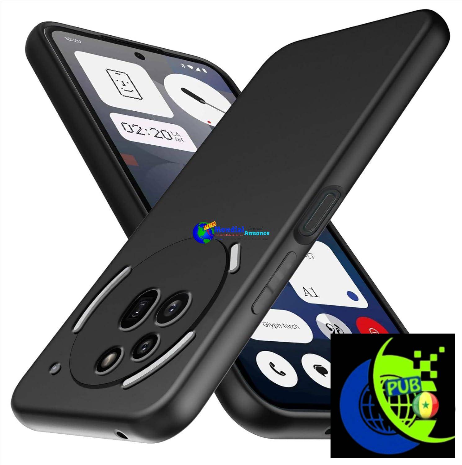 GIOPUEY Coque Compatible avec Nothing Phone (3a) Pro, Coque de Protection Souple Ultra-Fine, Anti Empreintes Digitales Case Cover [Résistant à l’usure] – Noir