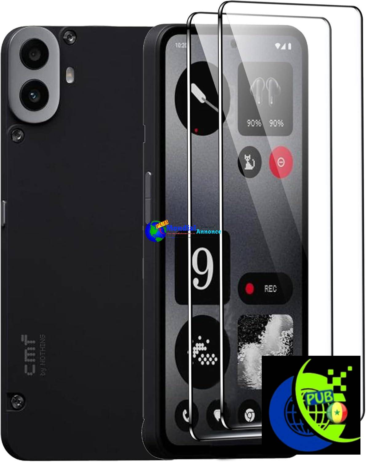 Fitudoos [2 Pièces] Verre Trempé pour CMF Phone 1,Dureté 9H-sans Bulles d’air-Anti Rayures Film Protection écran.