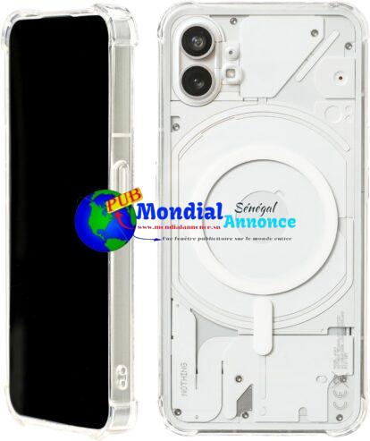 JProtect Coque de protection magnétique pour Nothing Phone 1 pour Magsafe – Résistante aux chocs – 1 – Transparente – Coque transparente pour Nothing Phone 1 – Aimant